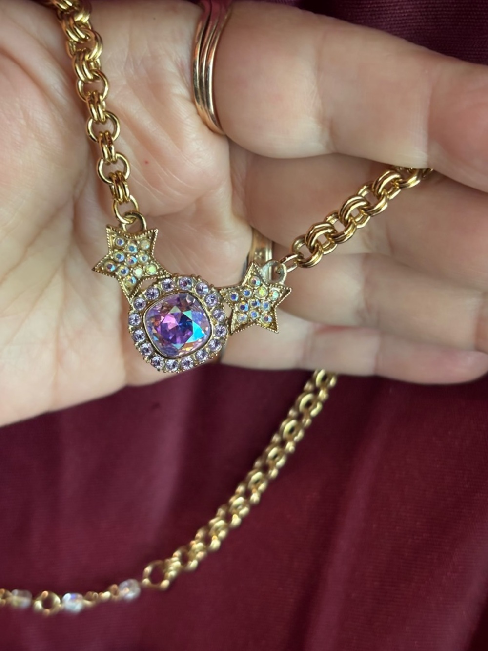 FINAL PRIZE🔥Vintage Kirks Folly Gold tone #18”)necklace  with Pendant Charm - Picture 4 of 15